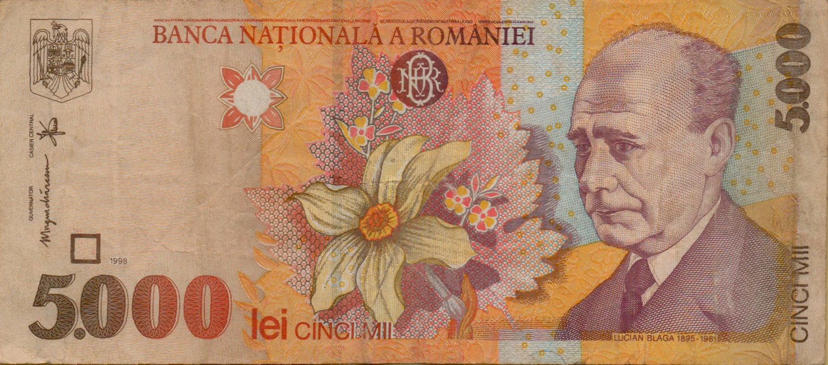 Romania 5000 1998 VF P-107/b